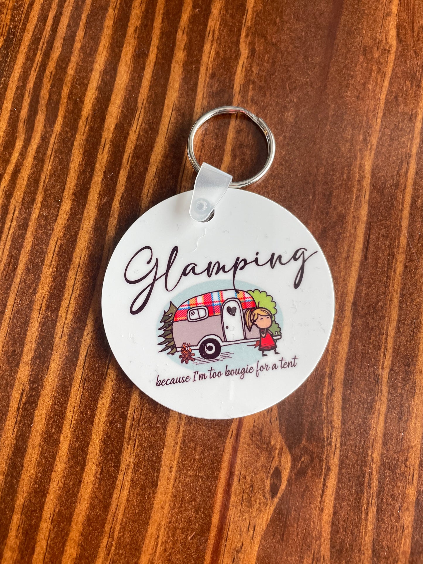 Glamping Girl Key Chain