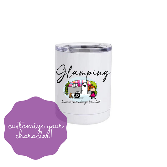 Glamping Girl Low Ball Tumbler